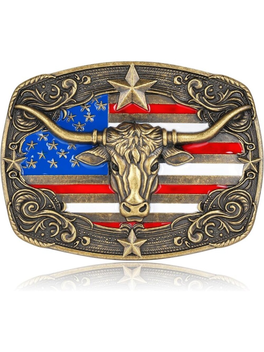 Men 1-longhorn P Western Cowgirl Rodeo Longhorn Bull Belt Buckles